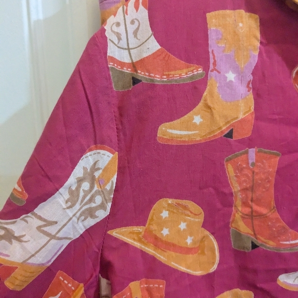 NWT Cowboy Cowgirl Boots Pajama Set - Picture 6 of 7